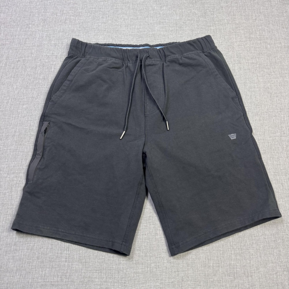 Mack Weldon Sweat Shorts Mens 31 Gray 11" Inseam Drawstring Pockets Elastic